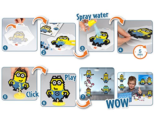 CRAZE fusibles FUSE BEADS SPLASH BEADYS MINIONS Creación Juego de cuentas coloridas de Water Craft para niños 56982, multicolor , color/modelo surtido