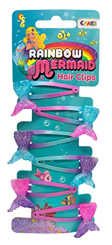 Craze - Rainbow Mermaid Hair Clip, Horquillas Para El Pelo Niña De Cola De Sirena, Ganchos Accesorios Niñas, 6 Tipos De Horquilla, Clips Diferentes Colores