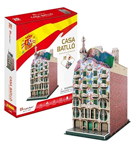 Cubic Fun- Gaudi Puzzle 3D Casa Batlló, 68 Piezas (C240)