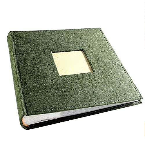 CZXKJ Colección de álbumes 22.2 * 22.5 * 4.5cm Verde álbum de Fotos intersticial 200 Bolsillos Album Scrapbook Wedding Commemorative Family Memory Memory Pictures Storage Empresa de Bodas, Familia,