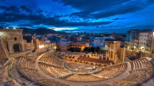 CZYSKY Rompecabezas De 1000 Piezas Puzzle Juguete De Madera, Teatro Romano, Cartagena, España (75 * 50 cm)