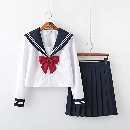 Daiwen Uniforme de Marinero Japonés Cosplay Uniforme de Marinero JK Traje de Escolar, Traje de Cosplay de Uniforme JK Traje de Marinero Cosplay para Mujeres Niñas