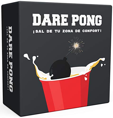 Dare Pong® - Una combinación de Beer Pong y de Prueba o Verdad. Juego para Beber ¡Novedad del 2021! Ideal para Fiestas, botellones, Festivales o como Regalo