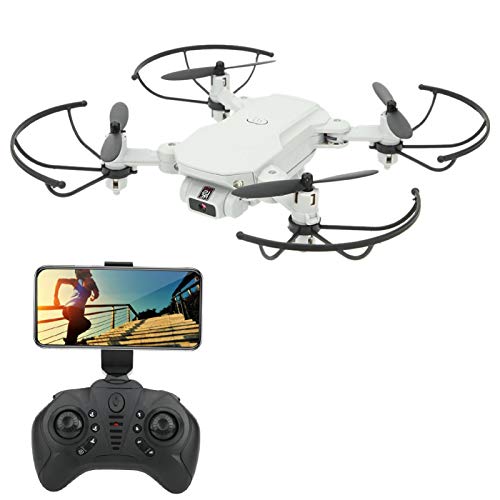 DAUERHAFT Juguete Educativo de Vuelo Estable RC Drone Quadcopter WiFi FPV con cámara de Alta definición para niños/Juguete para niños(White, 480P)