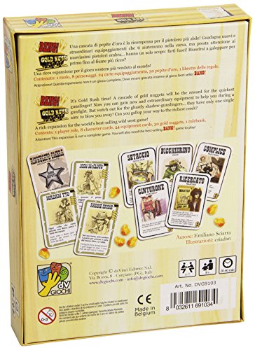 DaVinci Editrice Bang! Gold Rush - Expansión de juego de cartas (en inglés) , Modelos/colores Surtidos, 1 Unidad