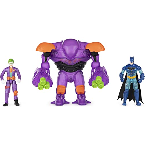 dc comics Armor (wandelbare Tech-Rüstung) mit 10cm-Actionfiguren Von Batman und Dem Joker Armadura Convertible con Figuras de acción de 10 cm, Color no se Puede aplicar. (Spin Master 6060834)