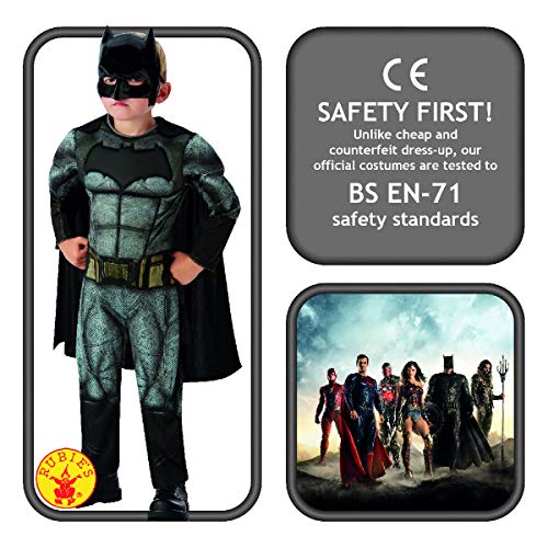 DC Comics - Disfraz de Batman Deluxe para niños, Justice League, 7-8 años (Rubies 640809-L)