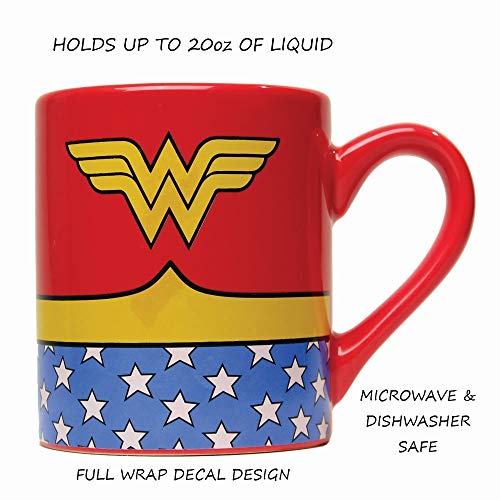 DC Comics Wonder Woman Uniform 20 oz Taza De Cerámica