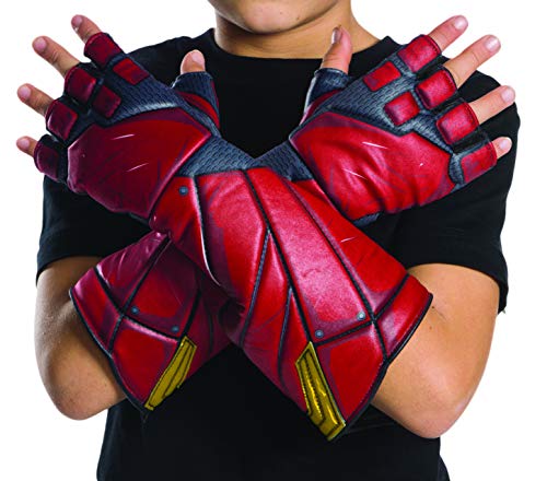 DC Justice League - Guantes de Flash para niños, accesorio disfraz licencia oficial, talla única 3-10 años (Rubie's 34255)