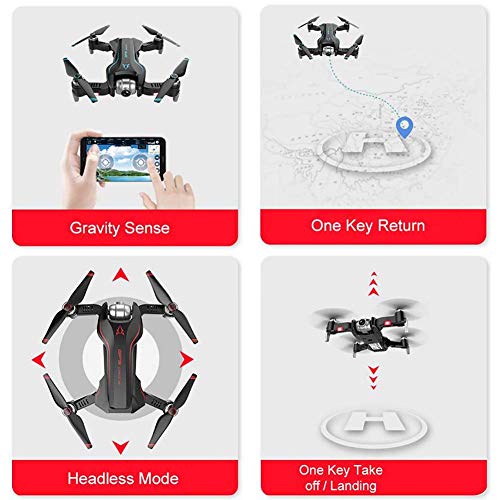 DCLINA GPS Mini RC Drone con cámara 4K, RC Quadcopter Modo Seguimiento Altitud Sosteniendo Dron Plegable Retorno automático