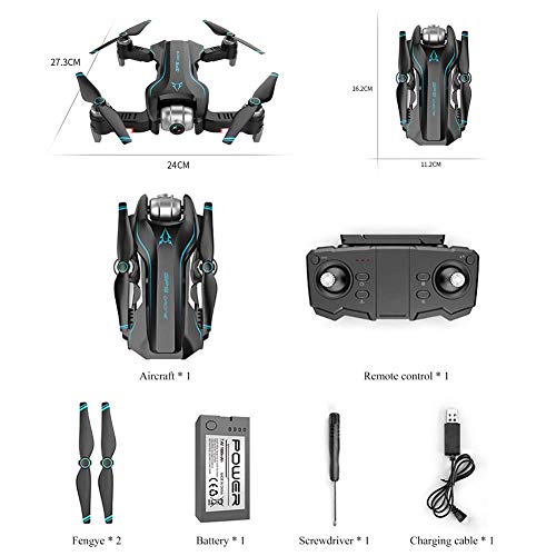 DCLINA GPS Mini RC Drone con cámara 4K, RC Quadcopter Modo Seguimiento Altitud Sosteniendo Dron Plegable Retorno automático