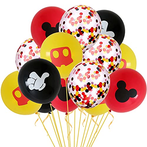 Decoraciones de cumpleaños de Mickey Mouse,globos de Mickey Mouse,Mickey y Minnie de Feliz cumpleaños Globos para fiestas de cumpleaños Decoraciones para Baby(30 globos)