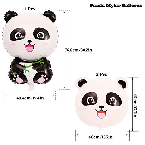 Decoraciones de la Fiesta Panda,Suministros de Decoración para Fiestas de Cumpleaños, Temática de Panda y Globos de Látex para Niños para la Fiesta de Cumpleaños de Panda Baby Shower