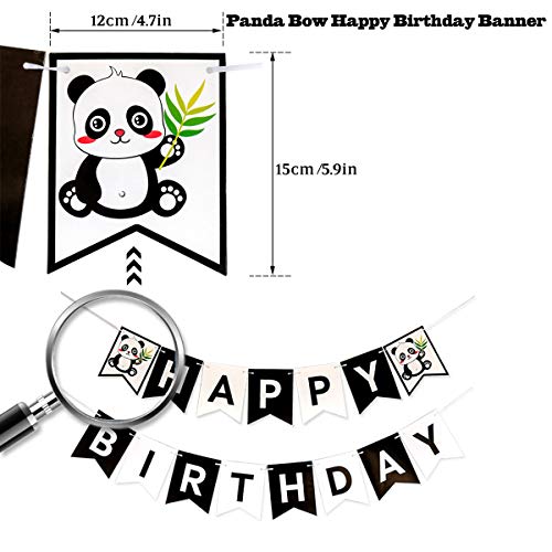 Decoraciones de la Fiesta Panda,Suministros de Decoración para Fiestas de Cumpleaños, Temática de Panda y Globos de Látex para Niños para la Fiesta de Cumpleaños de Panda Baby Shower