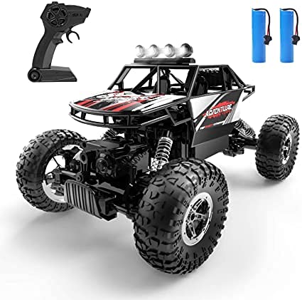 DEERC RC Cars - Coche de control remoto 1:14 Off Road Monster Truck, 2.4 Ghz todo terreno Hobby Truck con 2 baterías para 90 minutos de juego, regalos para niños y adultos