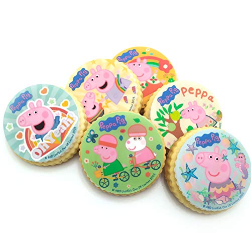 Dekora - 6 Mini Discos Comestibles de Peppa Pig para Cupcakes, Muffins o Galletas - 5,8 cm Nombre de producto