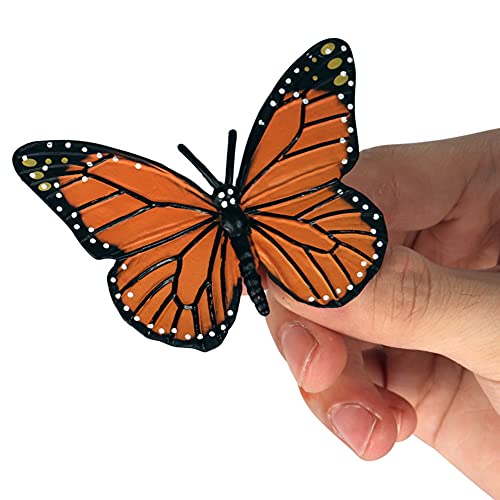 DELITLS 4 piezas de mariposa con forma de gusano de la vida para niños, figura de insecto, para decorar estanterías, escritorio, patio, jardín, patio al aire libre (como se muestra)