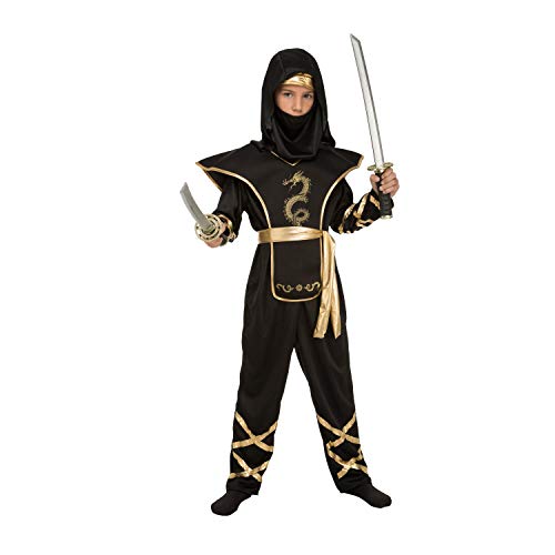 Desconocido My Other Me-204886 Disfraz de ninja para niño, color negro, 7-9 años (Viving Costumes 204886)