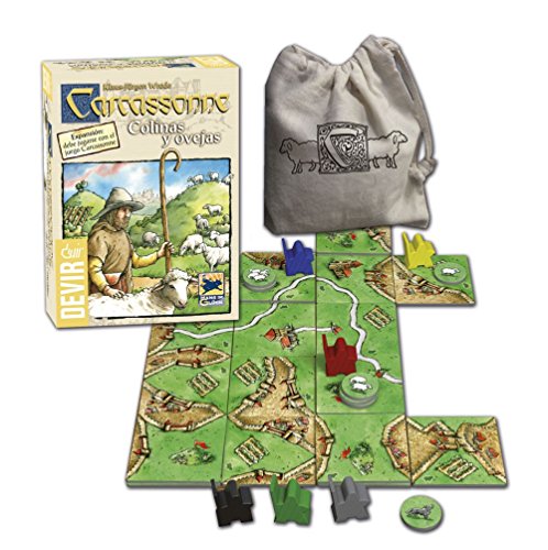 Devir - Carcassonne Colinas y Ovejas, Juego de Tablero (BGCOVE)