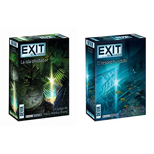 Devir Exit: La Isla olvidada, Ed Español (BGEXIT5), Color/Modelo Surtido + Exit: El Tesoro Hundido, Ed Español (Bgexit7)