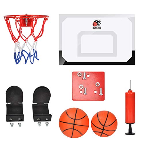 DEWEL Canasta Aro de Baloncesto con 1 Inflador y 2 Pelotas, Canasta Baloncesto Infantil portátil para Oficina y casa, Canasta Baloncesto para Niños