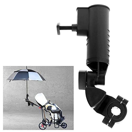 Dibiao Soporte de Paraguas Carrito de Golf Duradero Soporte de Paraguas Soporte de Paraguas Ajustable en Ángulo Silla de Bebé Silla de Ruedas Accesorios para Bicicleta Cochecito de Bebé