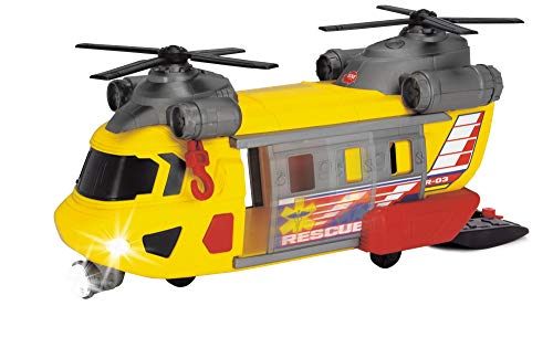 Dickie 3306004 Helicóptero de Rescate Action Series 30cm luz y Sonido, Multicolor