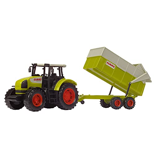 Dickie, Traktor mit Kipper, Toys 203739000 CLAAS Ares Set-Tractor con volquete (57 cm), Multicolor (Simba 3739000)