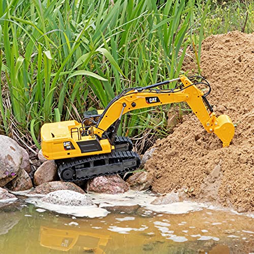 Diecast Masters 25001 Caterpillar RC - Excavadora teledirigida (336 Next Gen, Escala 1:24, Aprox. 49 x 16,5 x 22 cm, Alcance de 25 m, a Partir de 8 años)