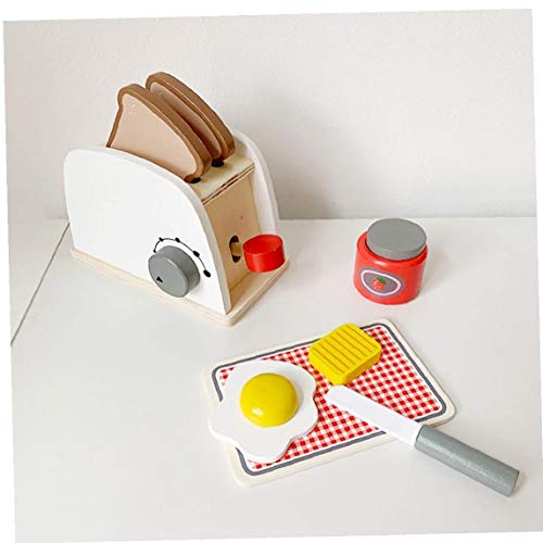 DierCosy Tools Juguetes de Madera de la Crepe máquina de café Blender Bread Machine Juguete de la Cocina Juguetes educativos para niños 4 Piezas