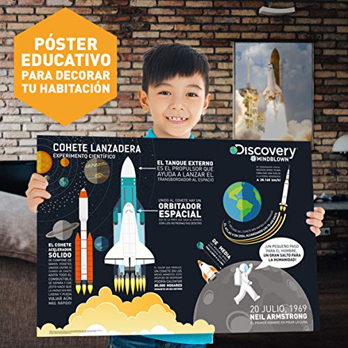 Discovery- Rocket Launcher lanzadera educativos, Ciencia y Juego, Espacial, experimentos para niños, Lanza Cohetes, Color blanco (6000180)