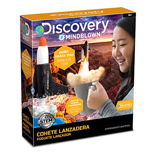 Discovery- Rocket Launcher lanzadera educativos, Ciencia y Juego, Espacial, experimentos para niños, Lanza Cohetes, Color blanco (6000180)