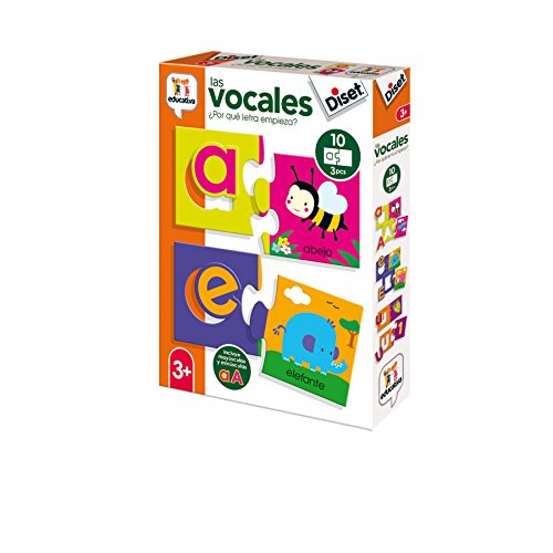 Diset-Las Vocales Juego Educativo, Multicolor (68964)