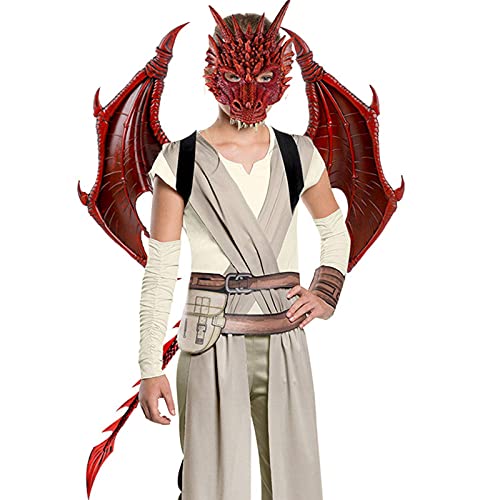 Disfraz de DragóN de Halloween, Ropa de DragóN de Cosplay, Juego de Demonio de Fiesta, Accesorios para Juegos de Rol, Juguetes de Disfraces de Halloween, Accesorio de Cosplay Unisex para Adultos/NiñOs