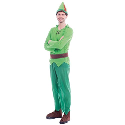 Disfraz Peter Pan Adulto【Tallas Hombre S a L】(Talla L) | Disfraces Carnaval Adulto Cuentos Personajes Fantasía