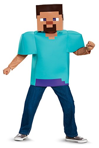 Disguise DISK65639K Classic Steve Minecraft, Disfraces de Halloween para niños, Unisex niños, M