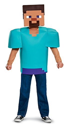 Disguise DISK65639K Classic Steve Minecraft, Disfraces de Halloween para niños, Unisex niños, M