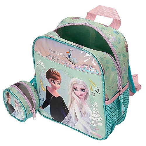 Disney Frozen Follow Your Dreams Mochila Guardería Azul 21x25x10 cms Poliéster 5,25L