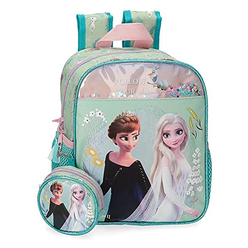 Disney Frozen Follow Your Dreams Mochila Guardería Azul 21x25x10 cms Poliéster 5,25L