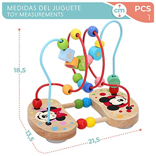 Disney - Juegos de laberintos Abaco infantil Motricidad fina Juguete laberinto madera infantil Juguetes de madera Montessori para niños 1 2 años Juguete laberinto cuentas madera Disney