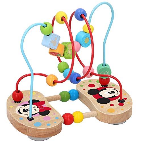 Disney - Juegos de laberintos Abaco infantil Motricidad fina Juguete laberinto madera infantil Juguetes de madera Montessori para niños 1 2 años Juguete laberinto cuentas madera Disney