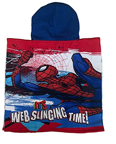 Disney Marvel Spiderman - Poncho de poliéster, MV15400M, 100 x 150 cm