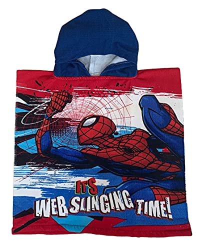 Disney Marvel Spiderman - Poncho de poliéster, MV15400M, 100 x 150 cm