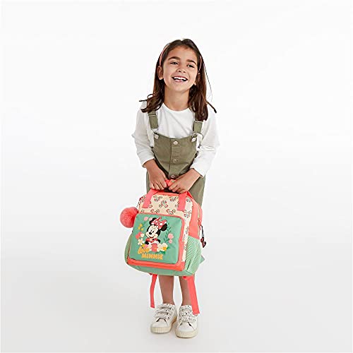 Disney Minnie Golden Days Mochila Preescolar Adaptable a Carro Multicolor 23x28x10 cms Poliéster 6,44L