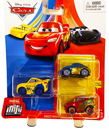 Disney Pixar Cars - Mini Racers - Dinoco Wrap Series - Sally, Lightning Mcqueen and Dinoco Cruz