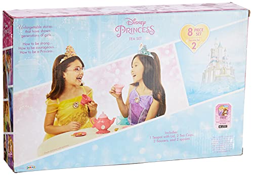 Disney Princess- 8 Piece Tea Set Teaset, Multicolor (Jakks Pacific 98062)