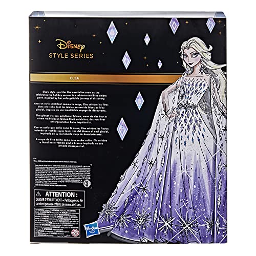 Disney Princess Style Series Elsa de Vacaciones, Accesorios de muñeca de Moda, Juguete de coleccionista para niños de 6 años en adelante (Hasbro F11145L1)