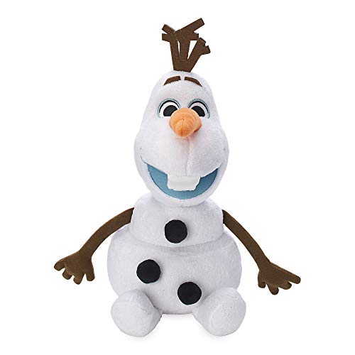 Disney Store: Peluche de Olaf, Frozen 2, 38 cm, Peluche con Acabado Brillante y Copos de Nieve Bordados, Adecuado para Todas Las Edades