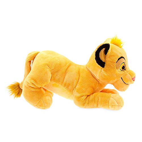 Disney Store: Peluche de Simba, El Rey león, 41 cm, Peluche en un Tejido Suave al Tacto con Detalles Bordados y Cola Peluda, Juguete Adecuado para Todas Las Edades