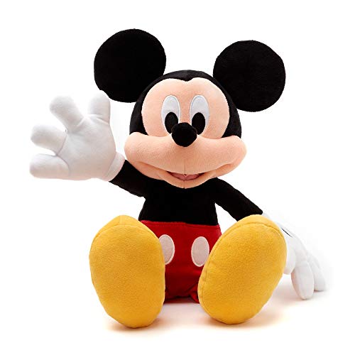 Disney Store: Peluche Mediano de Mickey Mouse, 45 cm, Personaje icónico con rasgos faciales Bordados, Adecuado para Todas Las Edades